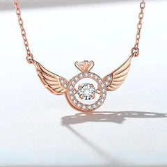 Rose Gold Angel Wings Pendant Chain