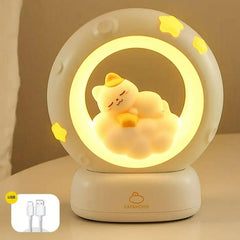 Sleeping Cat LED Night Light Lamp with Touch Control