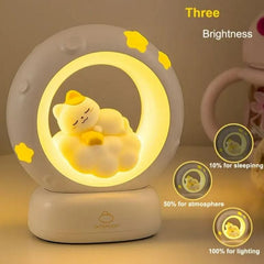 Sleeping Cat LED Night Light Lamp with Touch Control