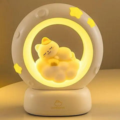 Sleeping Cat LED Night Light Lamp with Touch Control