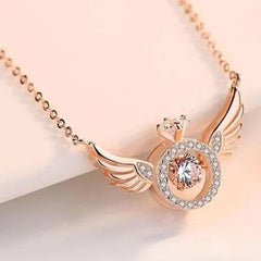 Rose Gold Angel Wings Pendant Chain