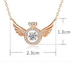 Rose Gold Angel Wings Pendant Chain