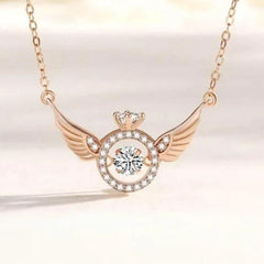 Rose Gold Angel Wings Pendant Chain