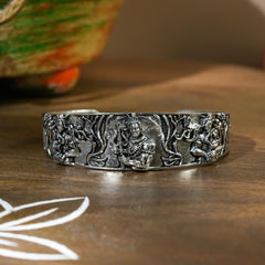 Men's Oxidised Silver Mahakal Bracelet