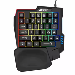 Jedel New Arrival 35-Key RGB Portable Mini Wired Gaming Keyboard Single Hand Accessory for Gamers