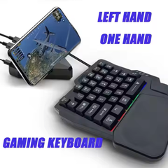 Jedel New Arrival 35-Key RGB Portable Mini Wired Gaming Keyboard Single Hand Accessory for Gamers